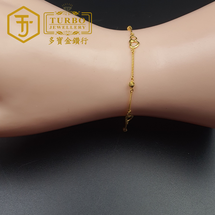 20260330_140402[916G] Double Love & Batch Beads Bracelet 双爱心间批珠仄身手链