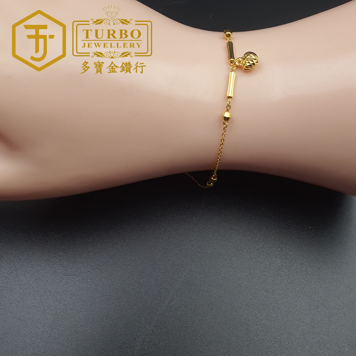 20260330_155101  [916G] Two Rows Love Bracelet 双行爱心万字手链