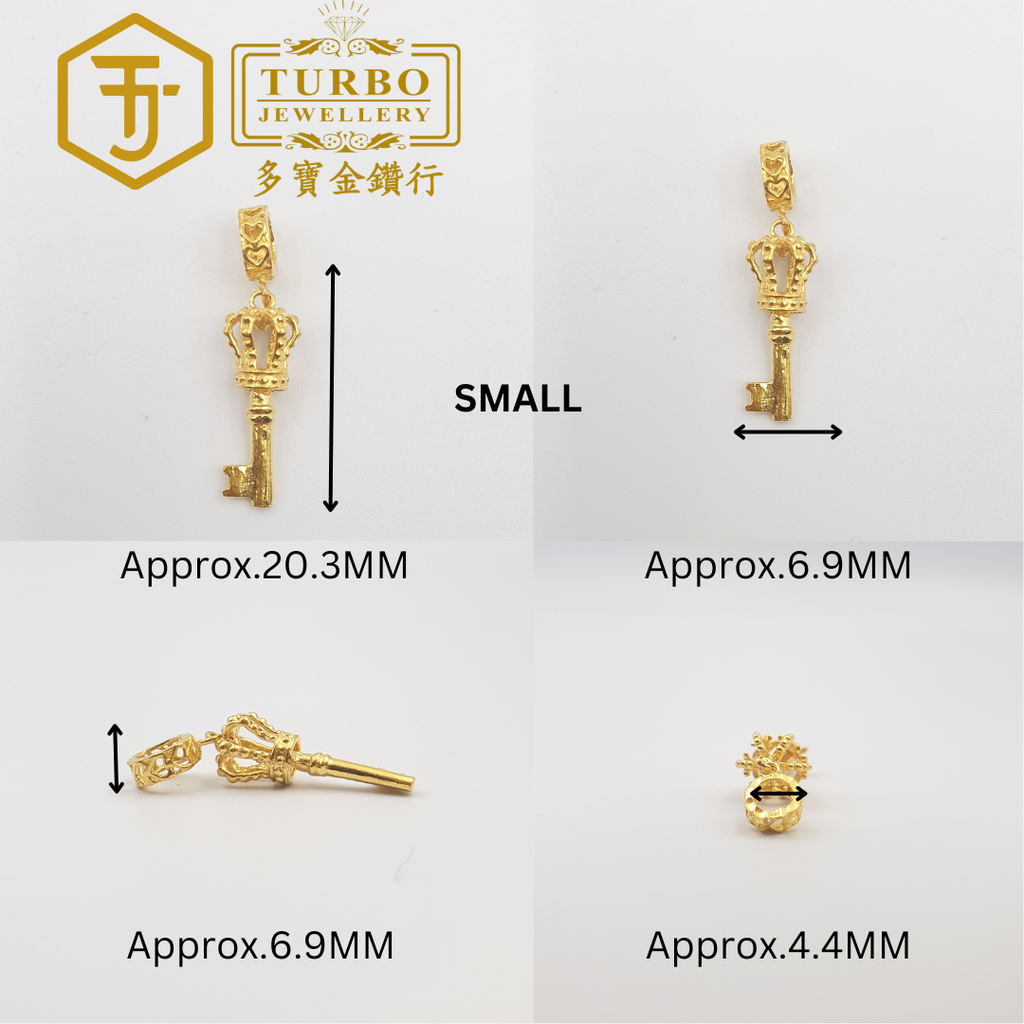 20260306_145855 [916G] Crown Key PDR Pendant 皇帽钥匙PDR立体咀 SMALL - MULTI VIEW