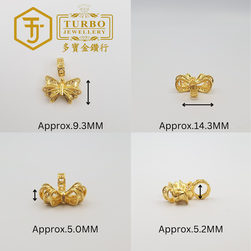 20260305_182208 [916G] Ribbon 1 Micro-Gold PRD Pendant 蝴蝶结1微金PRD - multi view