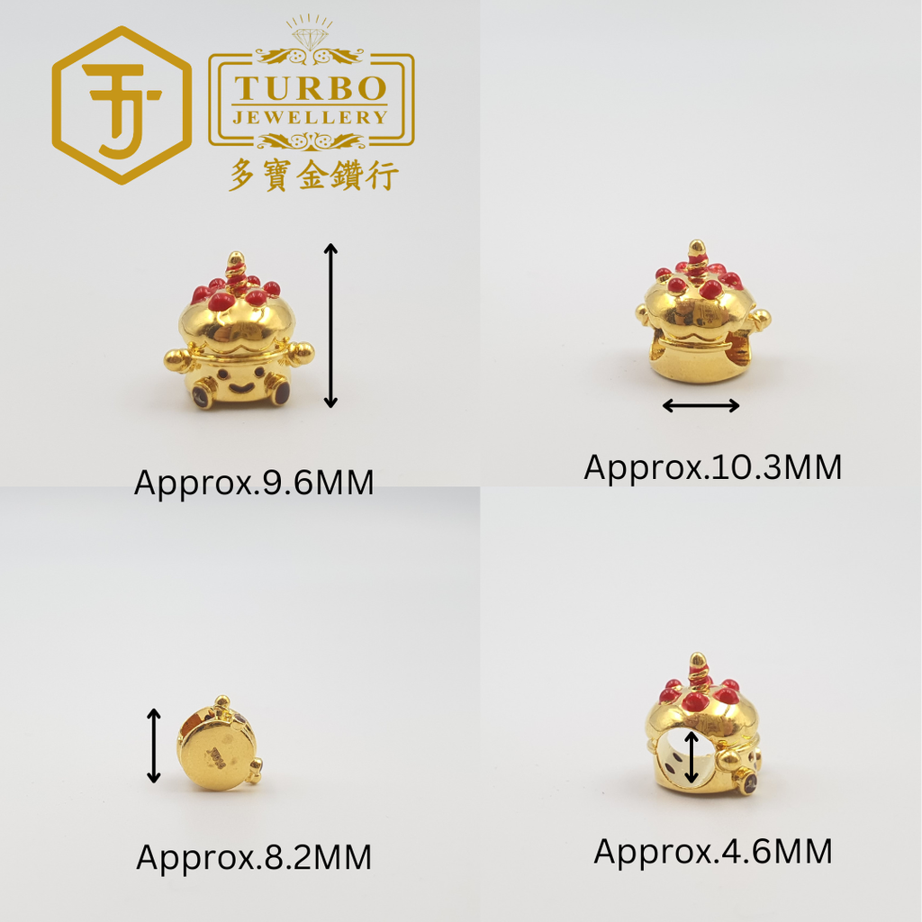 20260306_140206 [916G] Strawberry Cake Micro-Gold Charm 草莓蛋糕微金通咀 - multi view