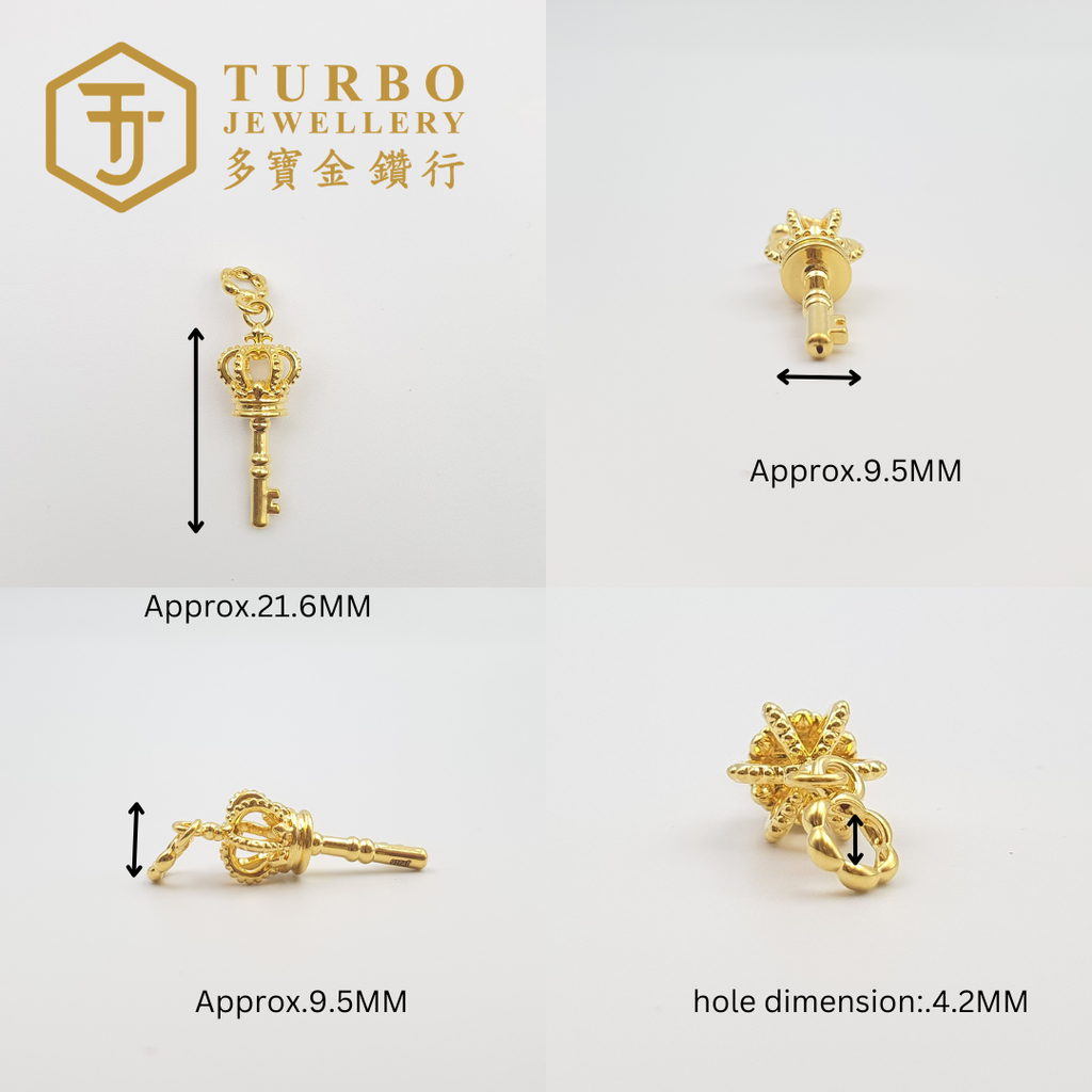 20260509_172143 [916G] Crown Key Micro-Gold Pendant 皇冠钥匙微金立体咀