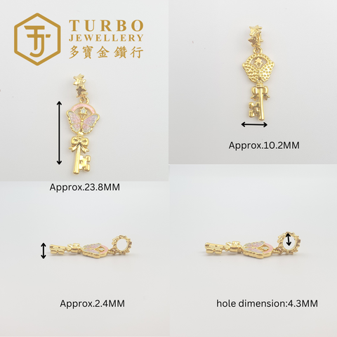 20260509_172024  [916G] Butterfly Star Key Micro-Gold PDR Pendant 蝴蝶星星钥匙烧彩微金PDR咀