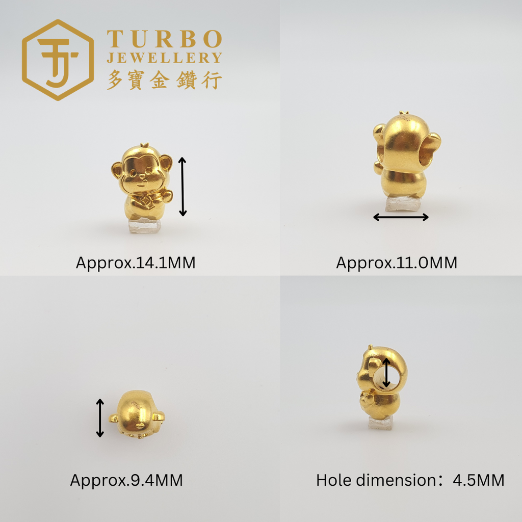 20260509_164047 [916G] Monkey Ingot Micro-Gold Charm 生肖猴元宝微金通咀