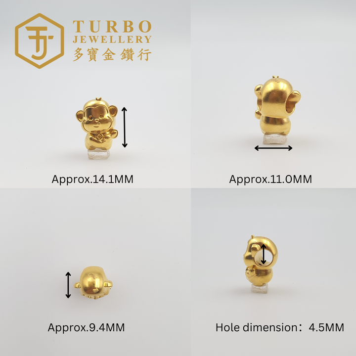 20260509_164047 [916G] Monkey Ingot Micro-Gold Charm 生肖猴元宝微金通咀