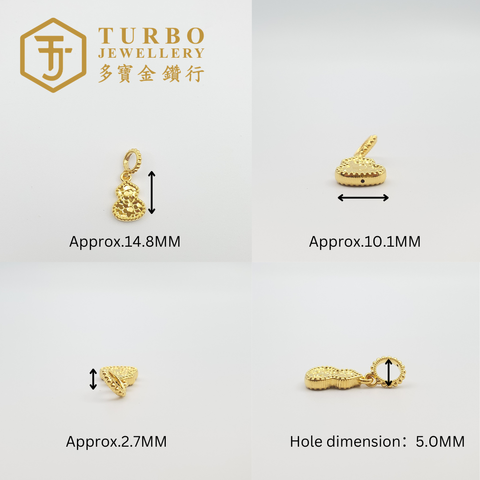 20260509_165349  [916G] Honeycomb Gourd Micro-Gold Pendant 蜂窝葫芦微金立体咀