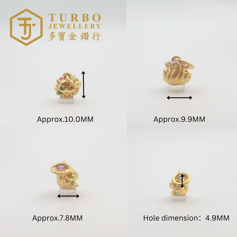 20260509_170818 [916G] Nine-Tailed Fox Micro-Gold Pendant 九尾狐烧彩微金立体咀
