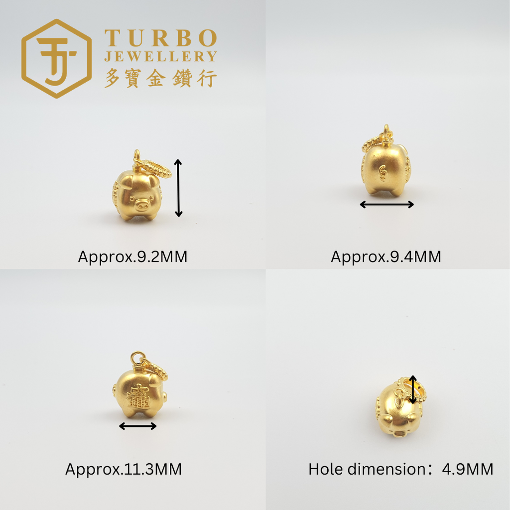 20260509_170316 [916G] Golden Pig Micro-Gold Pendant 金猪蒙砂微金立体咀