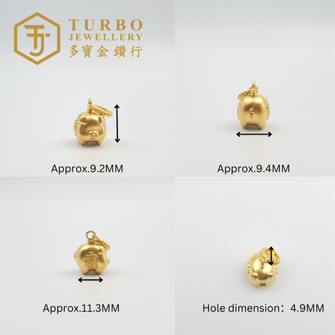 20260509_170316 [916G] Golden Pig Micro-Gold Pendant 金猪蒙砂微金立体咀