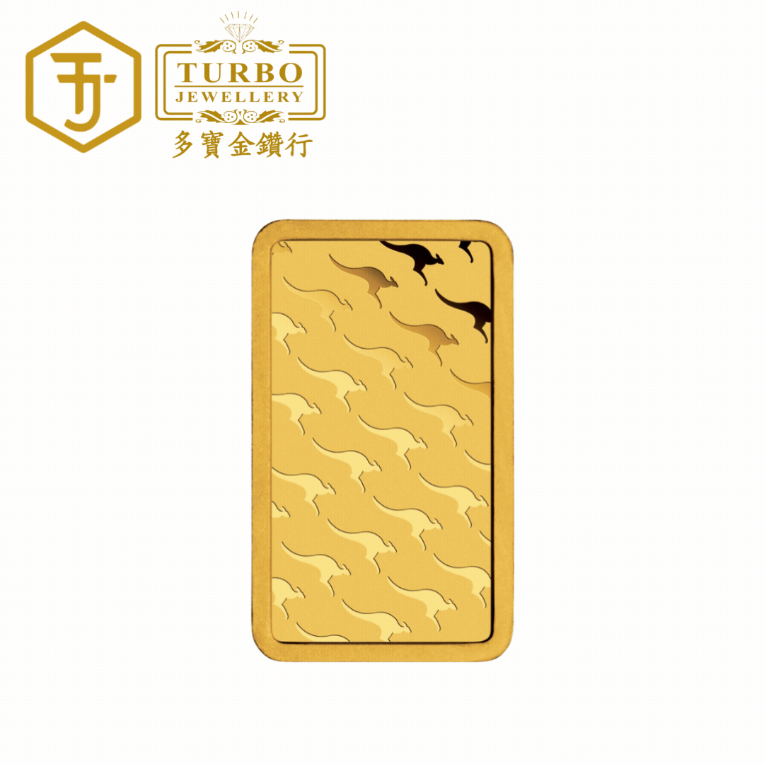 [20GM] Perth Mint Gold Bar 9999 Fine Gold – Back View Without Packaging