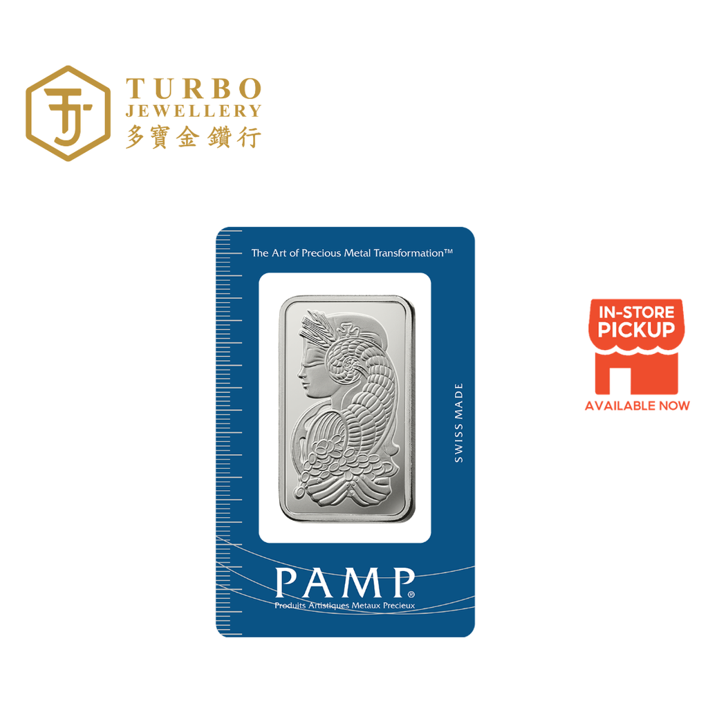 1OZ PAMP Lady Fortuna 999.0 silver minted bar in blue CertiPAMP packaging