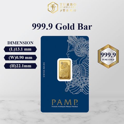 TURBO [5G] PAMP Lady Fortuna Gold Bar 9999Gold
