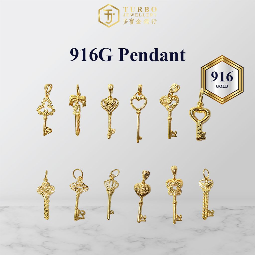 21st gold key pendant deals
