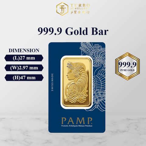 TURBO [100G] PAMP Lady Fortuna Gold Bar 9999Gold