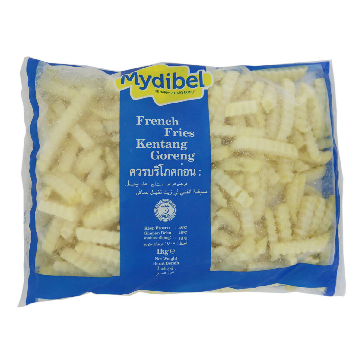 MYDIBEL FRENCH FRIES CRINKLE CUT 1KG.jfif