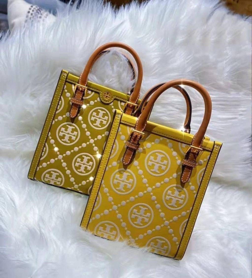 Tory Burch T Monogram Tote Bag in Green