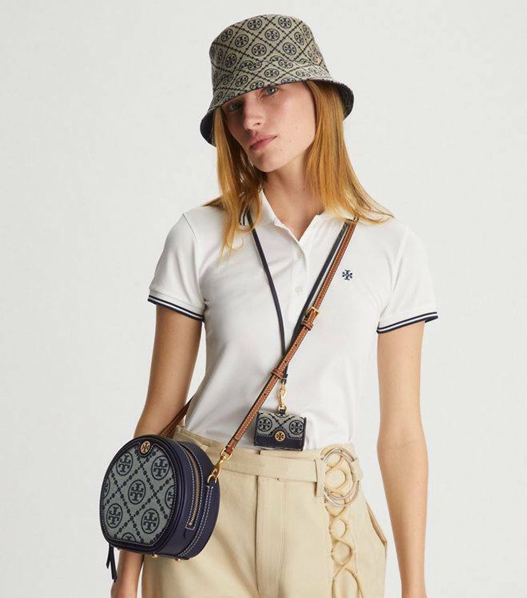 Tory Burch T Monogram Jacquard Moon Crossbody Bag