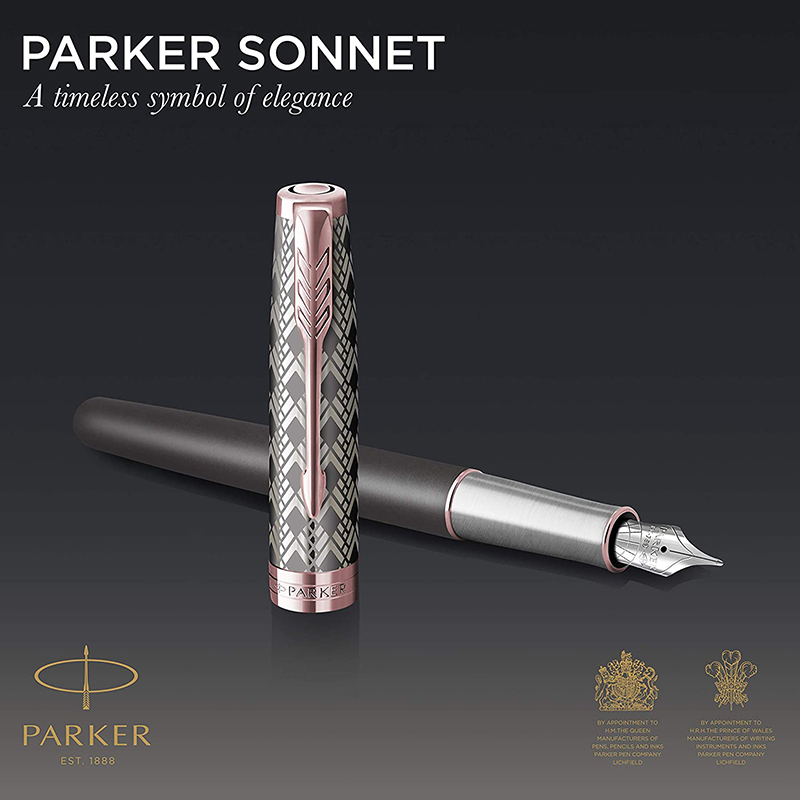 PARKER 派克18K金卓爾致臻系列墨灰F尖鋼筆– Parker & Waterman Pens