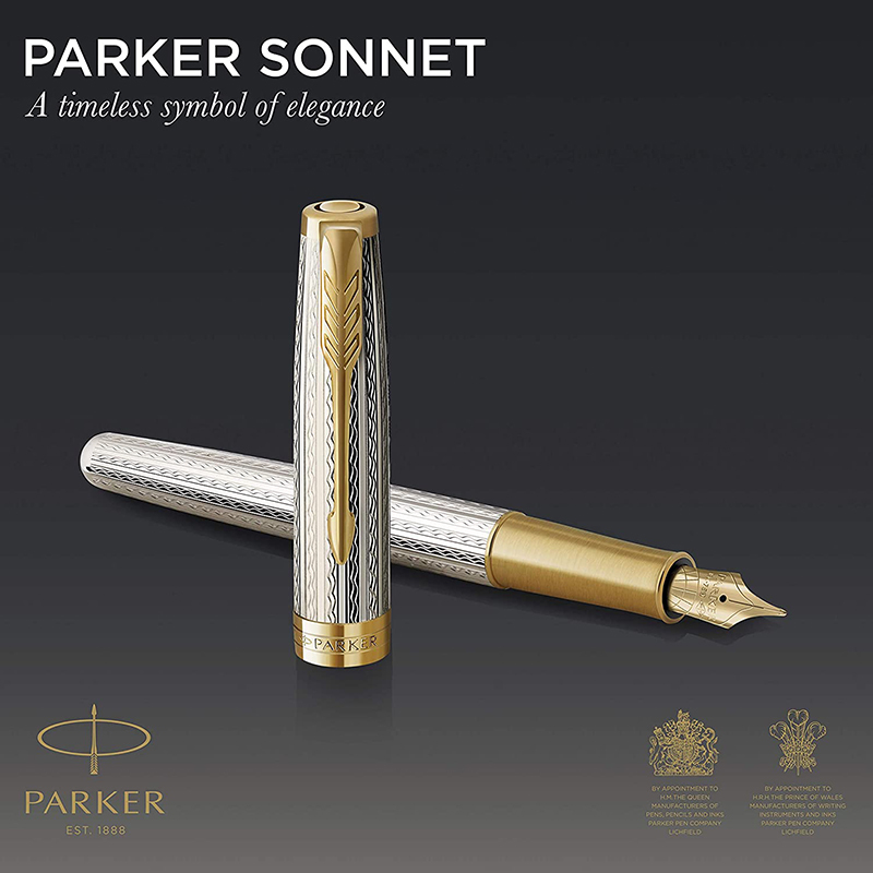 PARKER 18K 750 万年筆 PARKER 派克18K金卓爾致臻系列純銀F尖鋼筆– Parker & Waterman Pens