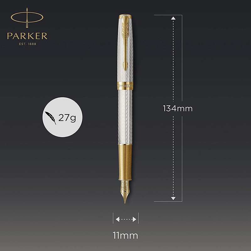 PARKER 派克18K金卓爾致臻系列純銀F尖鋼筆– Parker & Waterman Pens