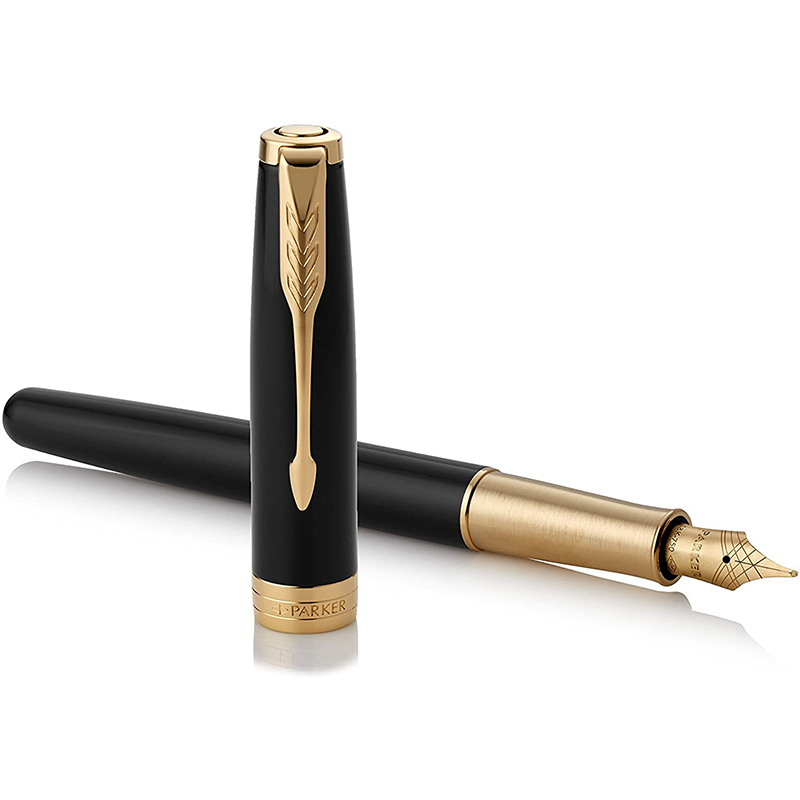 PARKER 派克18K金卓爾系列麗雅黑金夾F尖鋼筆– Parker & Waterman Pens