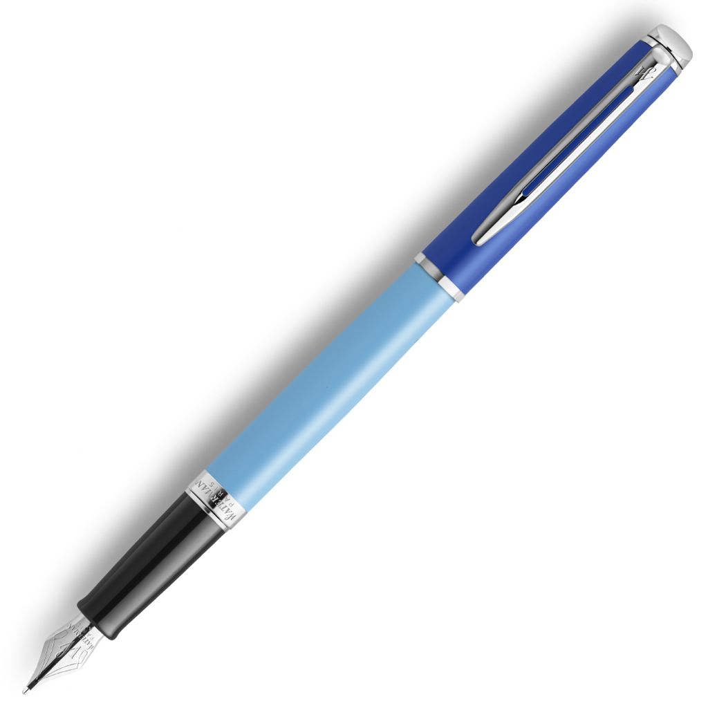 WATERMAN 威迪文雋雅系列真彩藍色銀夾鋼筆– Parker & Waterman Pens 