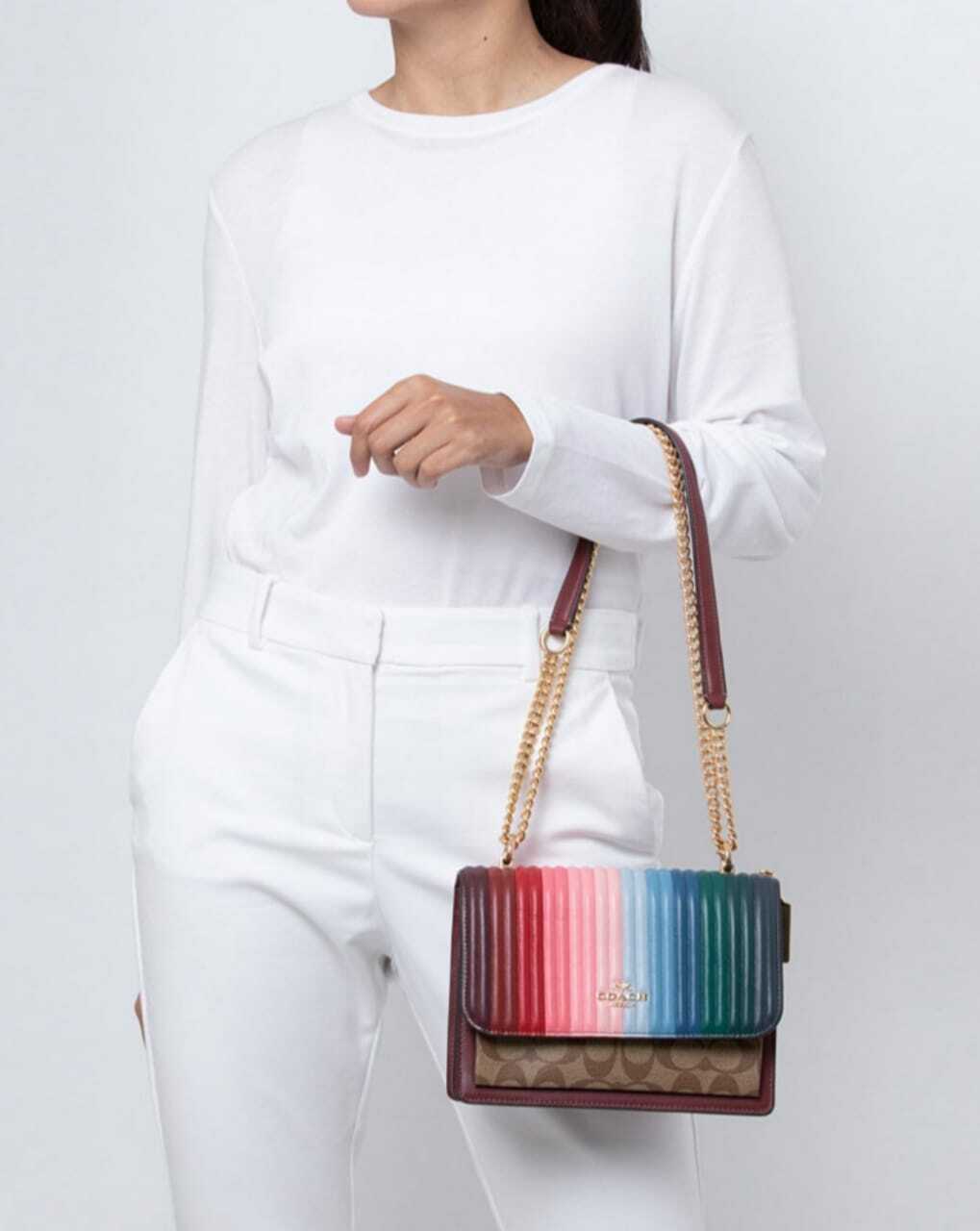 coach rainbow linear quilting