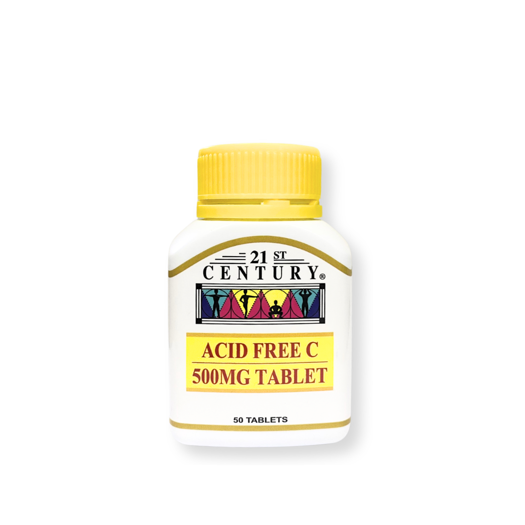 21ST CENTURY ACID FREE C 500MG TABLET 50S