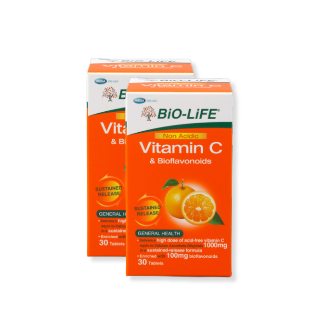 Bio-Life Non-Acidic Vitamin C & Bioflavonoids 30Sx2