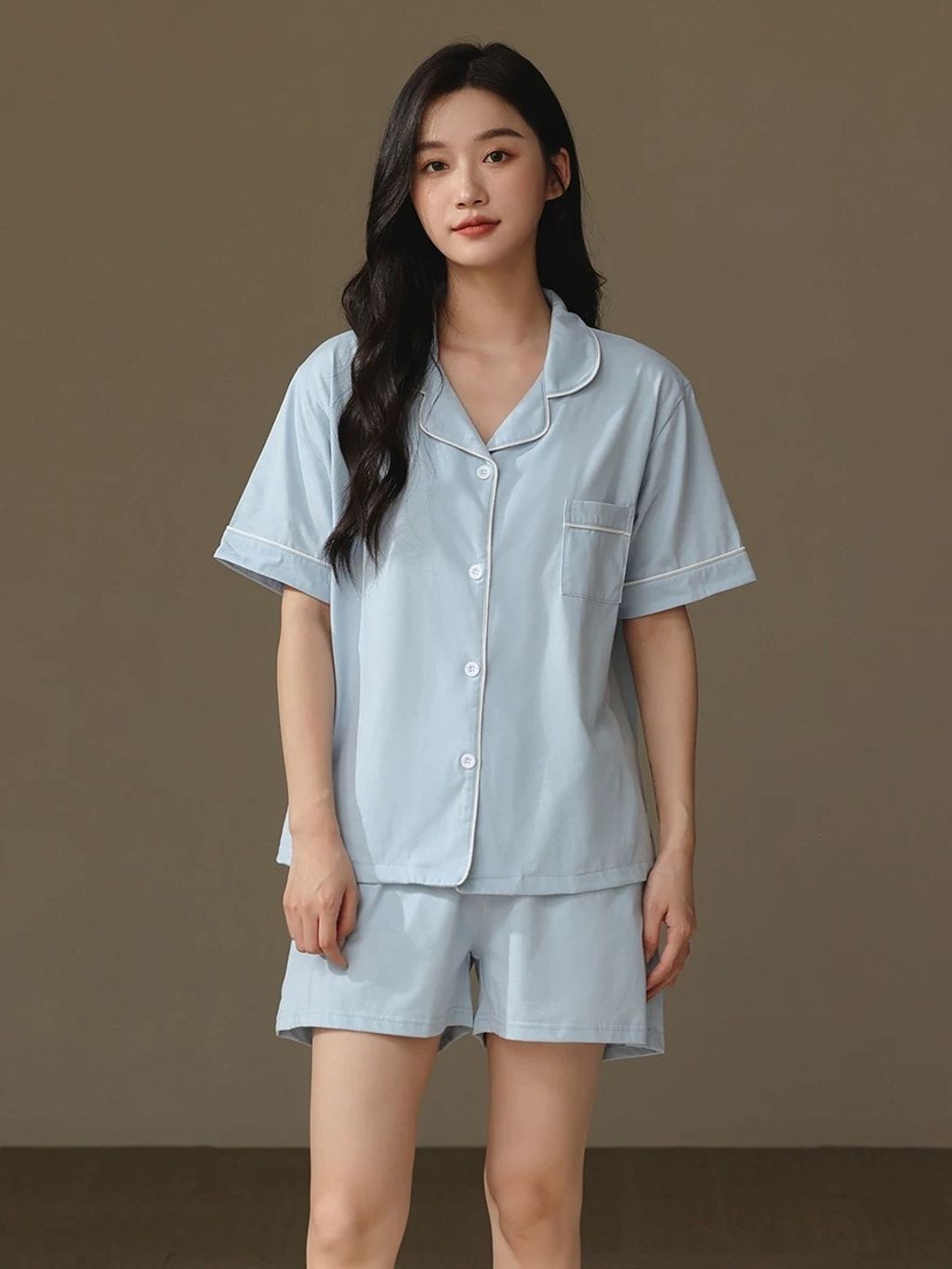 Muji Series - Minimal Short Pyjamas Set (Blue White) – Simple 9Teen