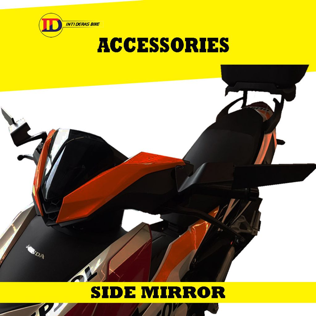 REAR MIRROR WINGLET - BLACK.