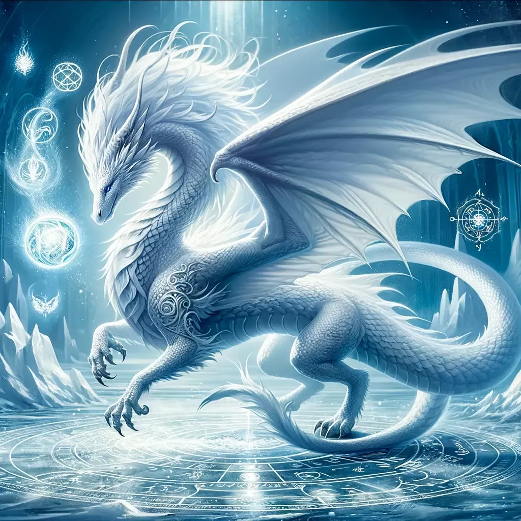 DALL·E 2024-02-06 13.57.46 - Create an image of the Ethereal Velocity_ The White Dragon. Illustrate this majestic creature with its pure white scales gleaming with grace and elega