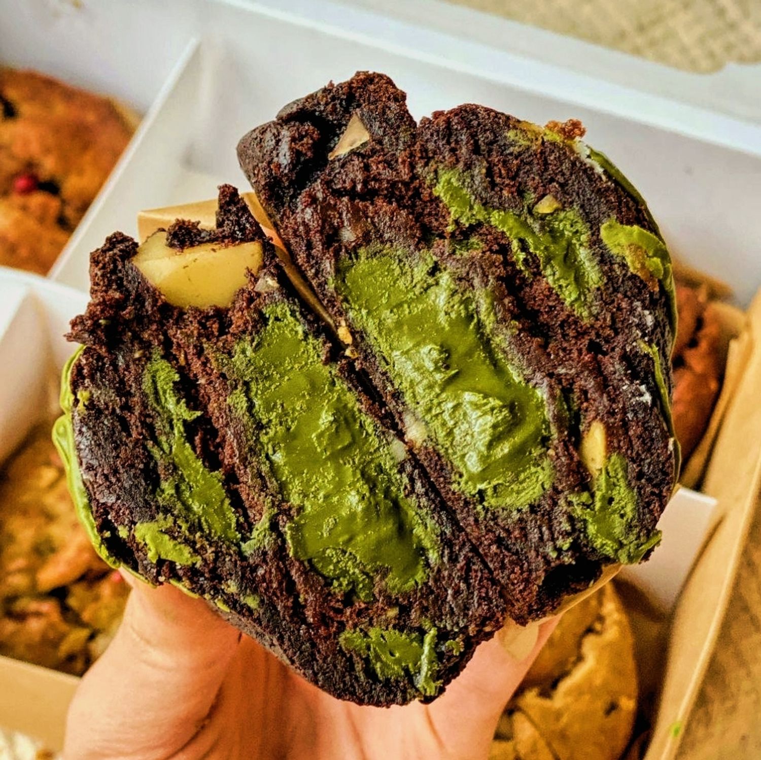 themonstercookie - dark chocolate matcha