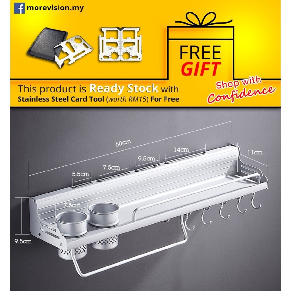 60cm Utensils Organizer Rack Cutlery Plate Holder Dish Storage Easy