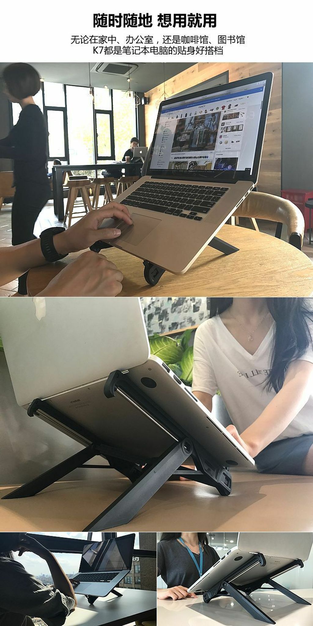 Nexstand Foldable Laptop Stand Portable K2 K7 Notebook Stand Travelling