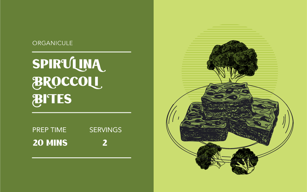 Organicule's Spirulina Broccoli Bites