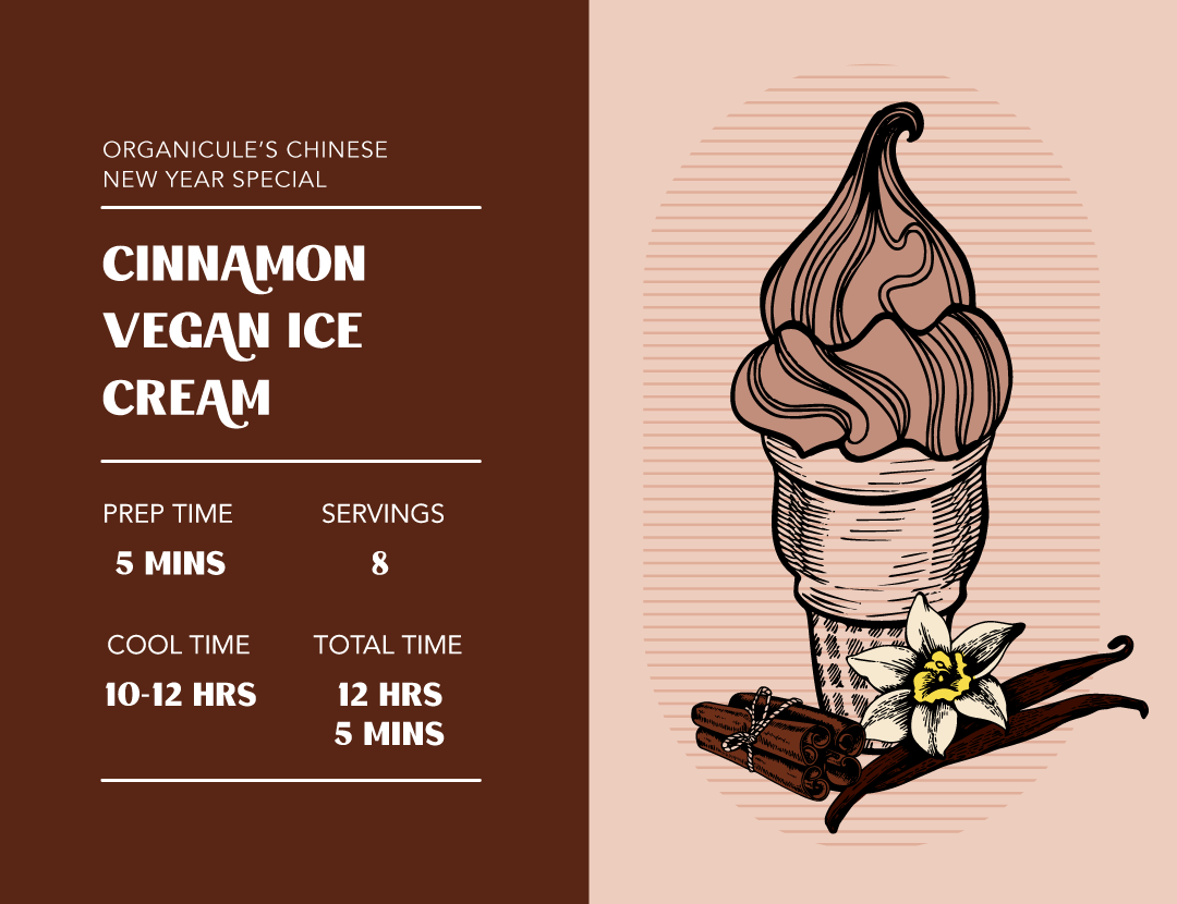 Organicule's Cinnamon Vegan Ice-Cream