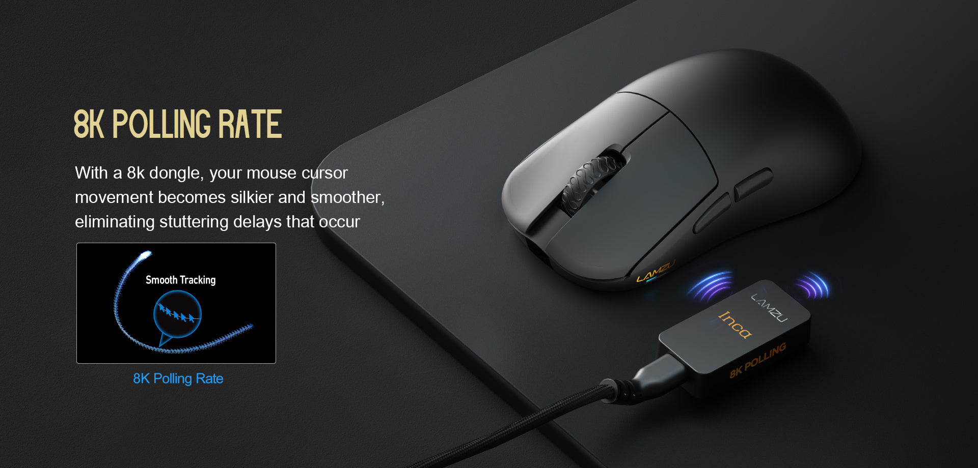 Lamzu Inca 8K Wireless Gaming Mouse – Respawn Gaming Tech Lamzu Inca 8K Wireless Gaming Mouse – Respawn Gaming Tech