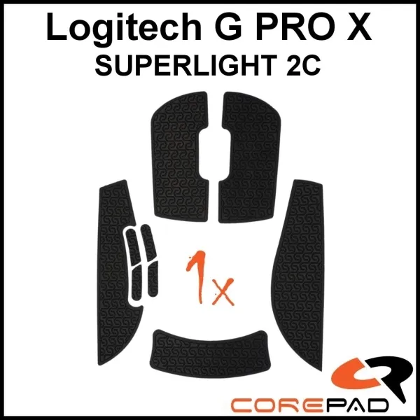 Corepad Soft Grips Logitech G PRO X SUPERLIGHT 2 C Compact GPX V2 GPX2 2c GPX2c V2c black 01