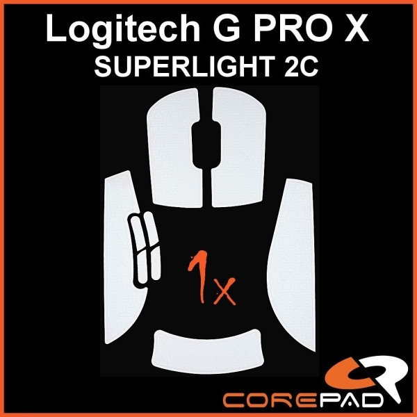 Corepad Soft Grips Logitech G PRO X SUPERLIGHT 2 C Compact GPX V2 GPX2 2c GPX2c V2c white 01