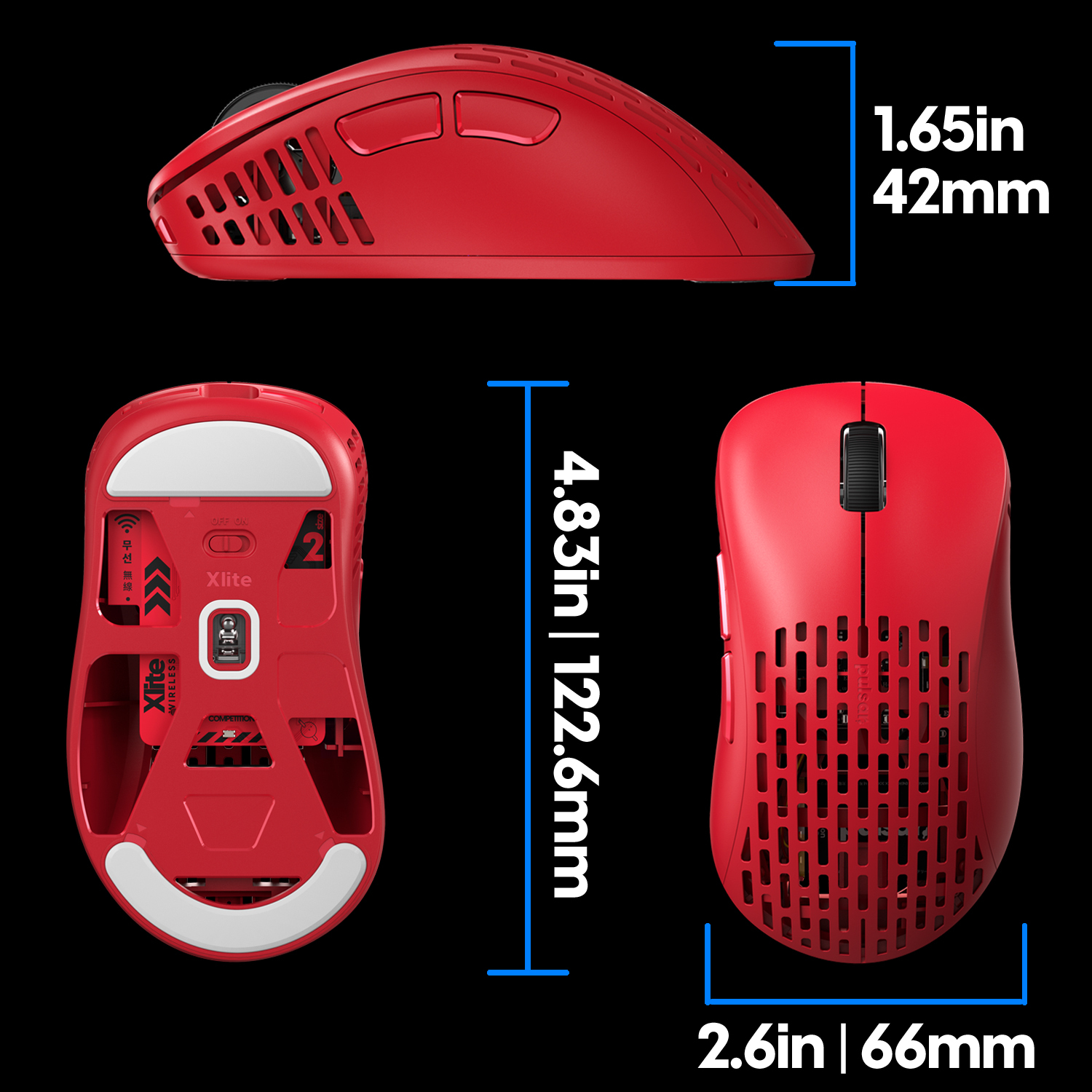 激安大特価SALE pulsar xlite V2 wireless ALL Red Edition IzeTo-m58432567321 