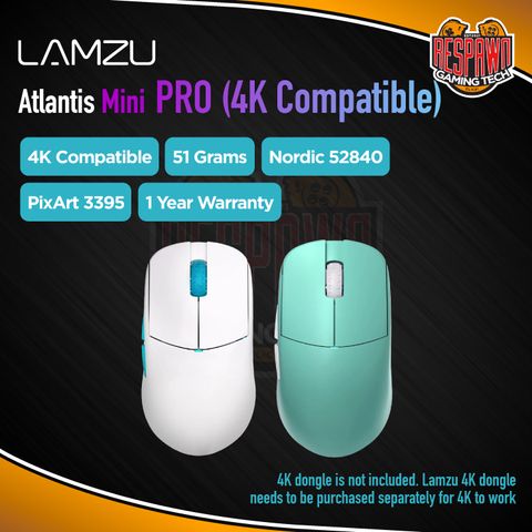 Lamzu Atlantis Mini Pro (4K Compatible) Wireless Superlight Gaming