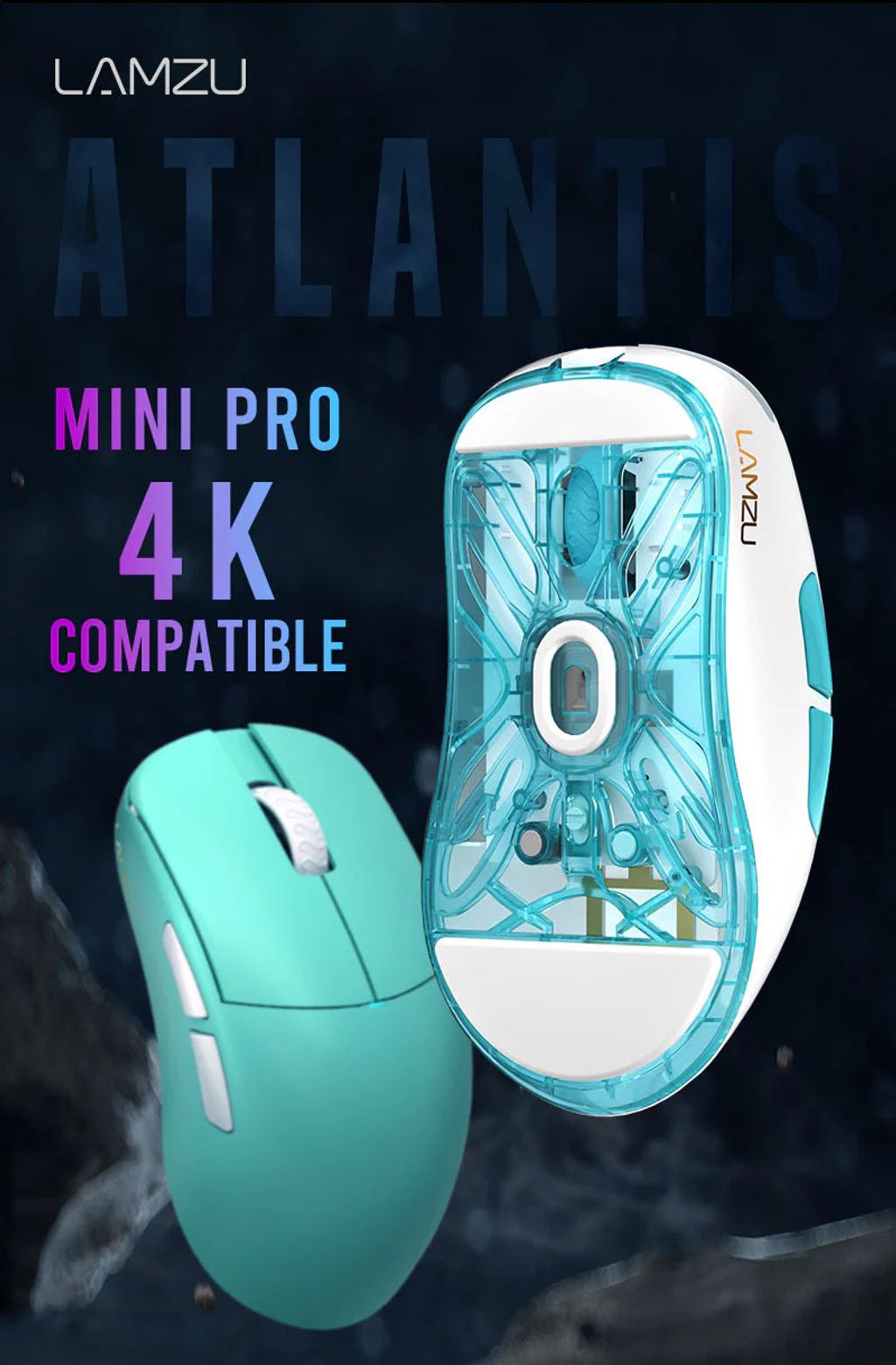 Lamzu Atlantis Mini Pro (4K Compatible) Wireless Superlight Gaming Mouse