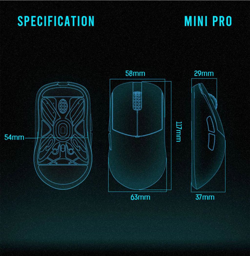 Lamzu Atlantis Mini Pro (4K Compatible) Wireless Superlight Gaming