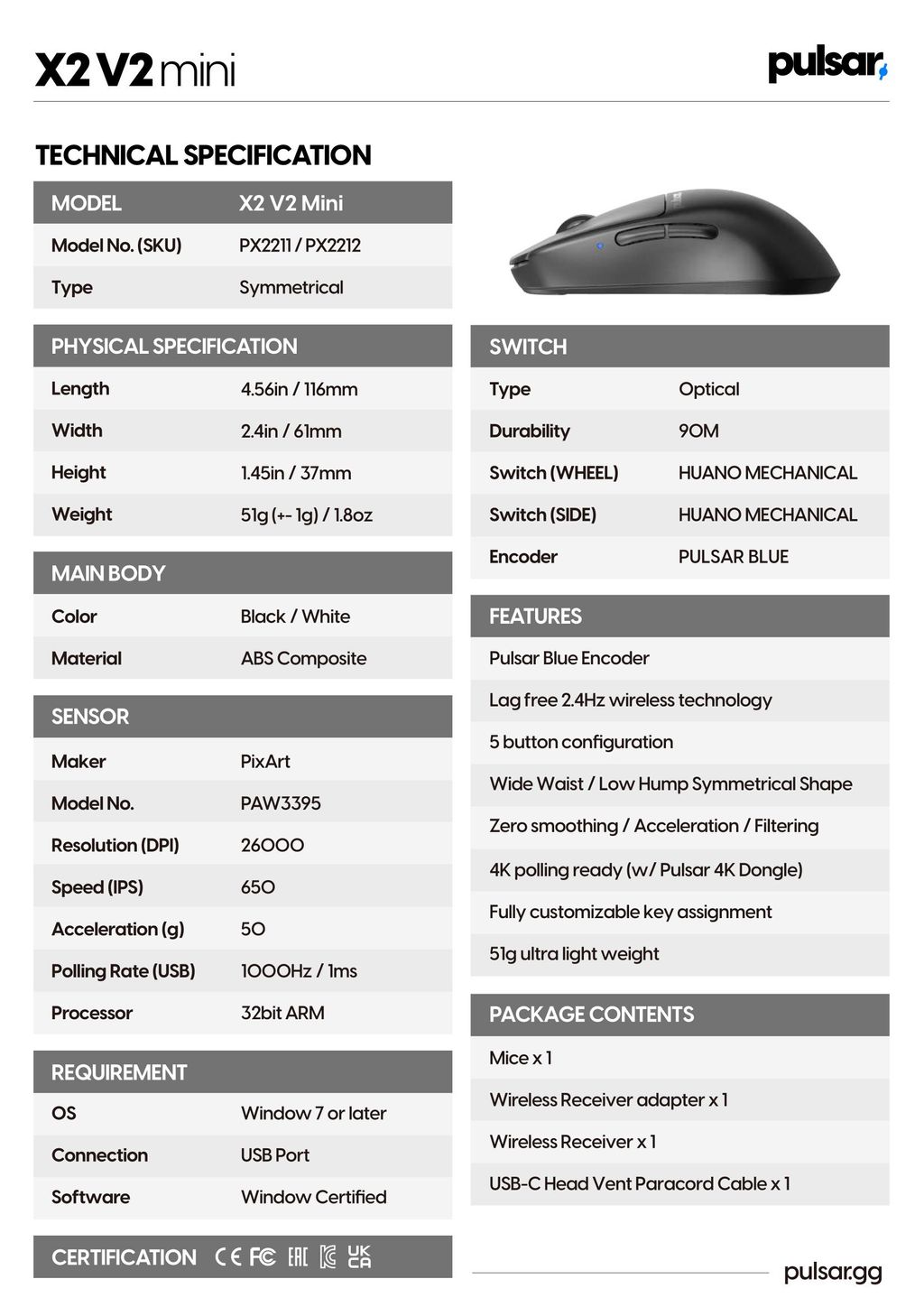 Specification_Pulsar_X2_V2_Mini