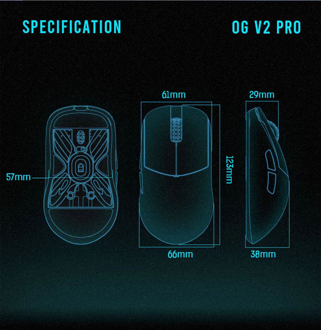 Lamzu Atlantis OG V2 Pro (4K Compatible) Wireless Superlight Gaming Mouse Respawn Gaming Tech