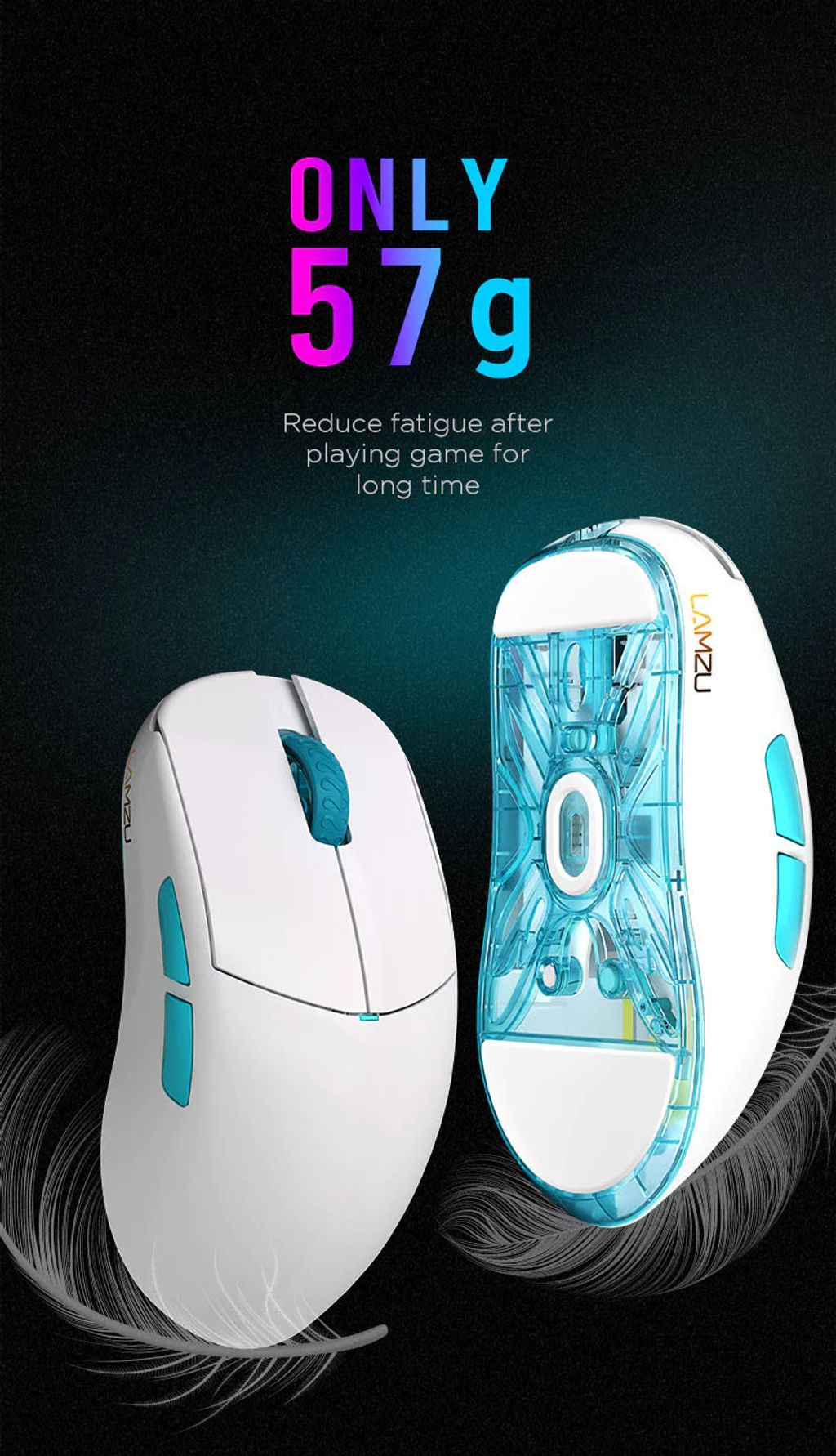 Lamzu Atlantis OG V2 Pro (4K Compatible) Wireless Superlight Gaming Mouse Respawn Gaming Tech
