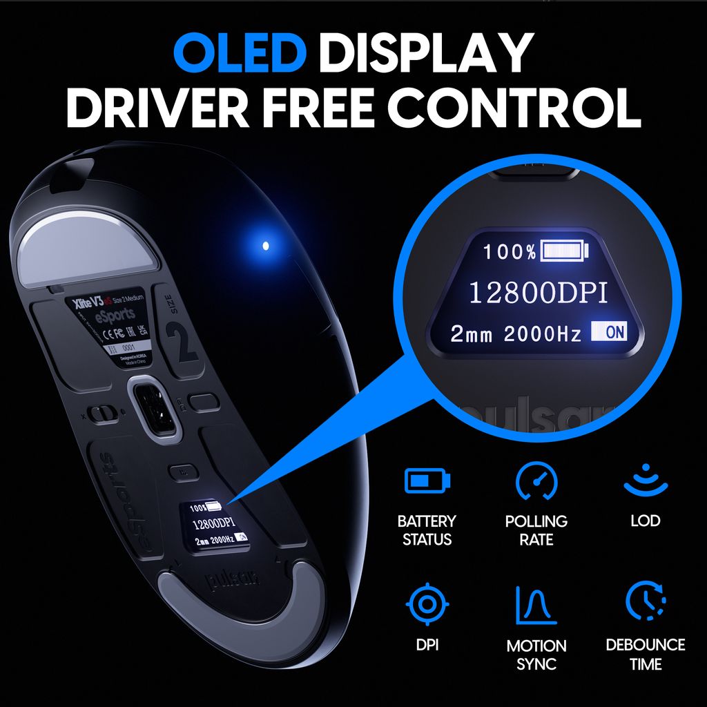 Pulsar Xlite V3 eS Wireless Gaming Mouse – Respawn Gaming Tech