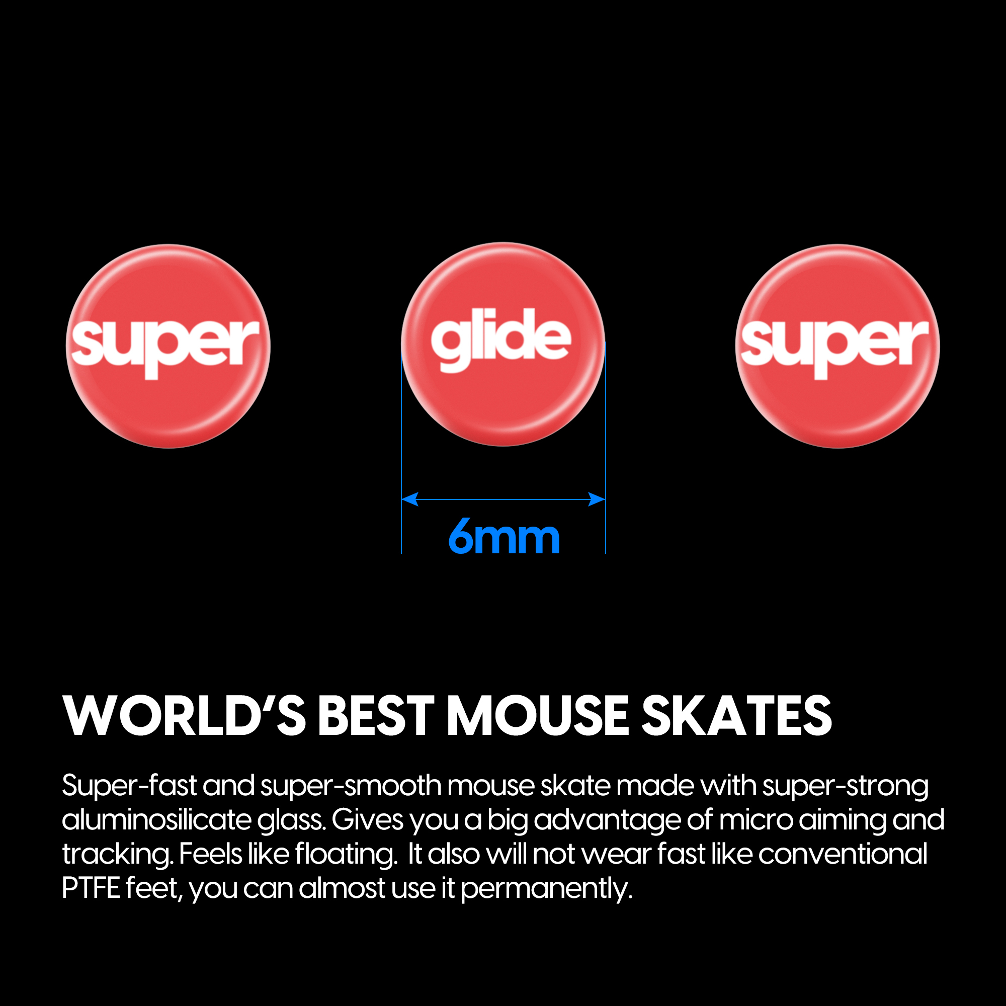 Pulsar Gaming Gears Superglide2 6mm dot Glass mouse skates_03