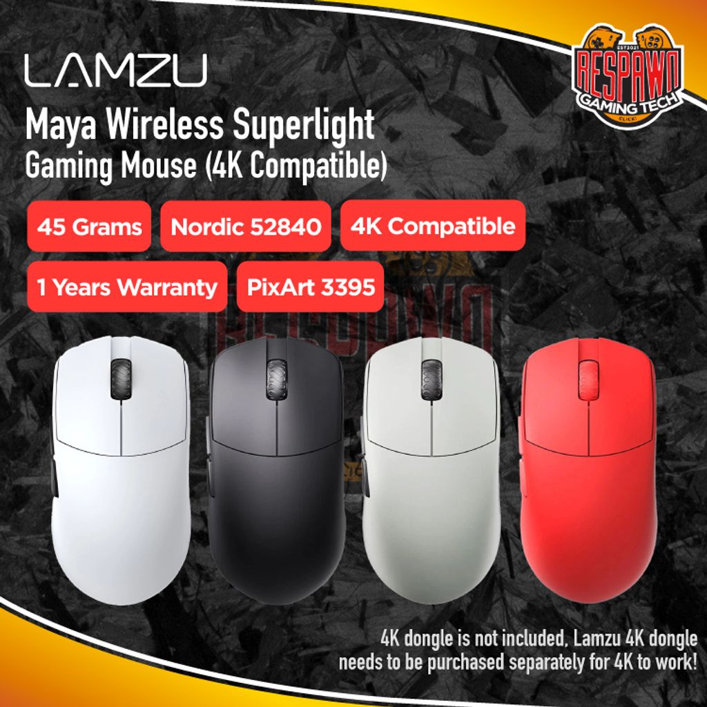 Lamzu Maya Wireless Superlight Gaming Mouse (4K Compatible)